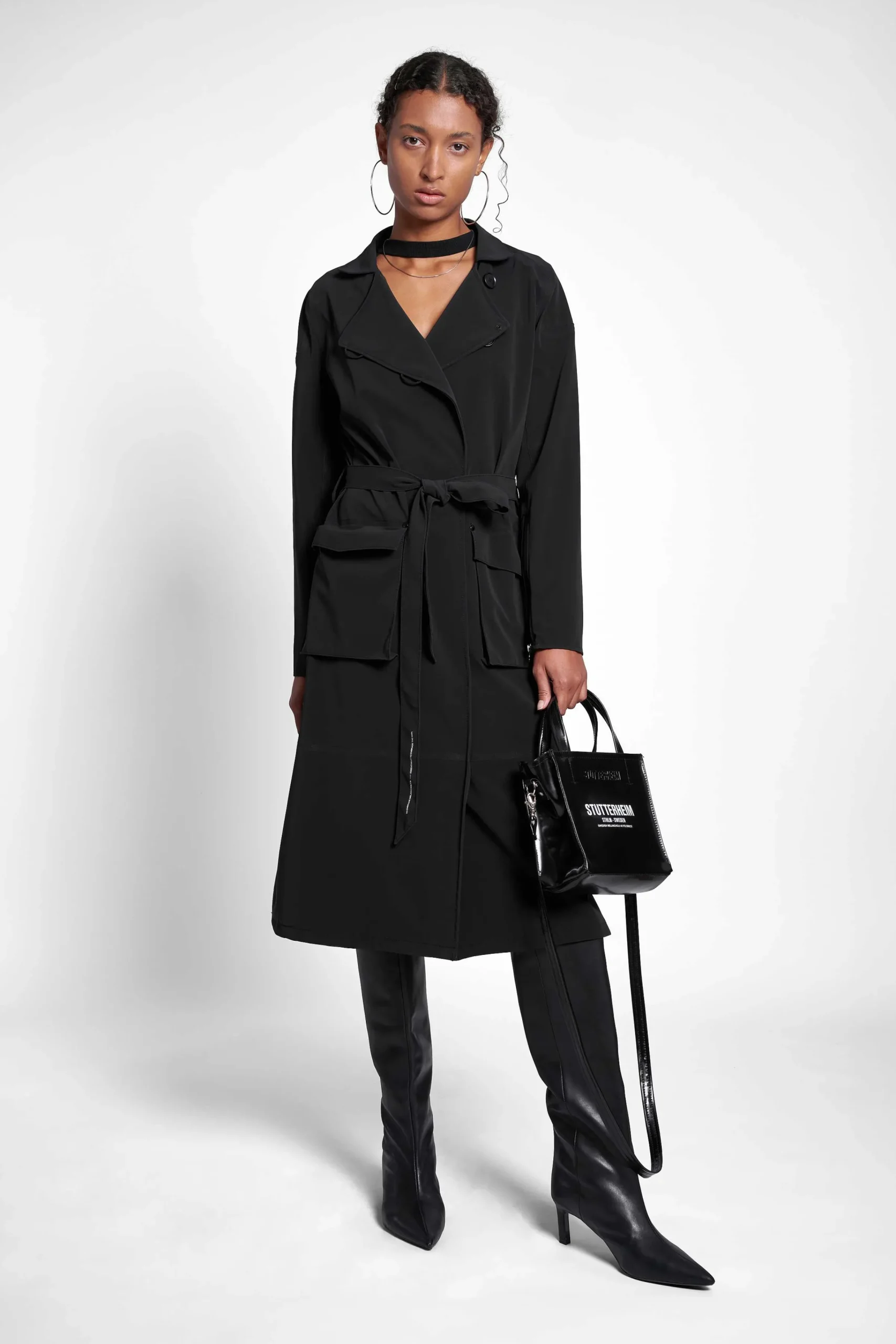 STUTTERHEIM Kvinners Salg<Kista Matt Trenchcoat