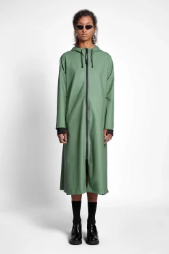 STUTTERHEIM Kvinners Salg<Mosebacke Long Zip Regnfrakk