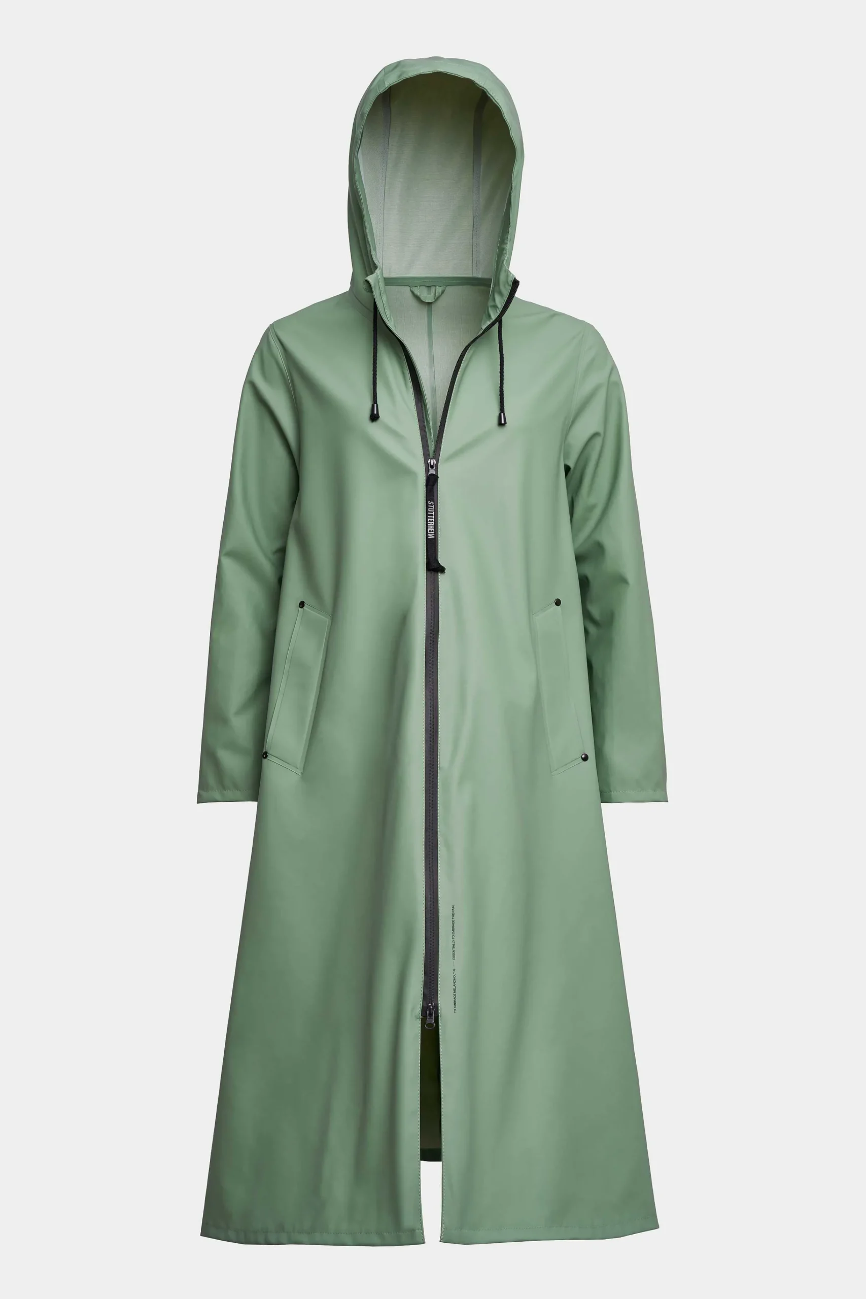 STUTTERHEIM Kvinners Salg<Mosebacke Long Zip Regnfrakk