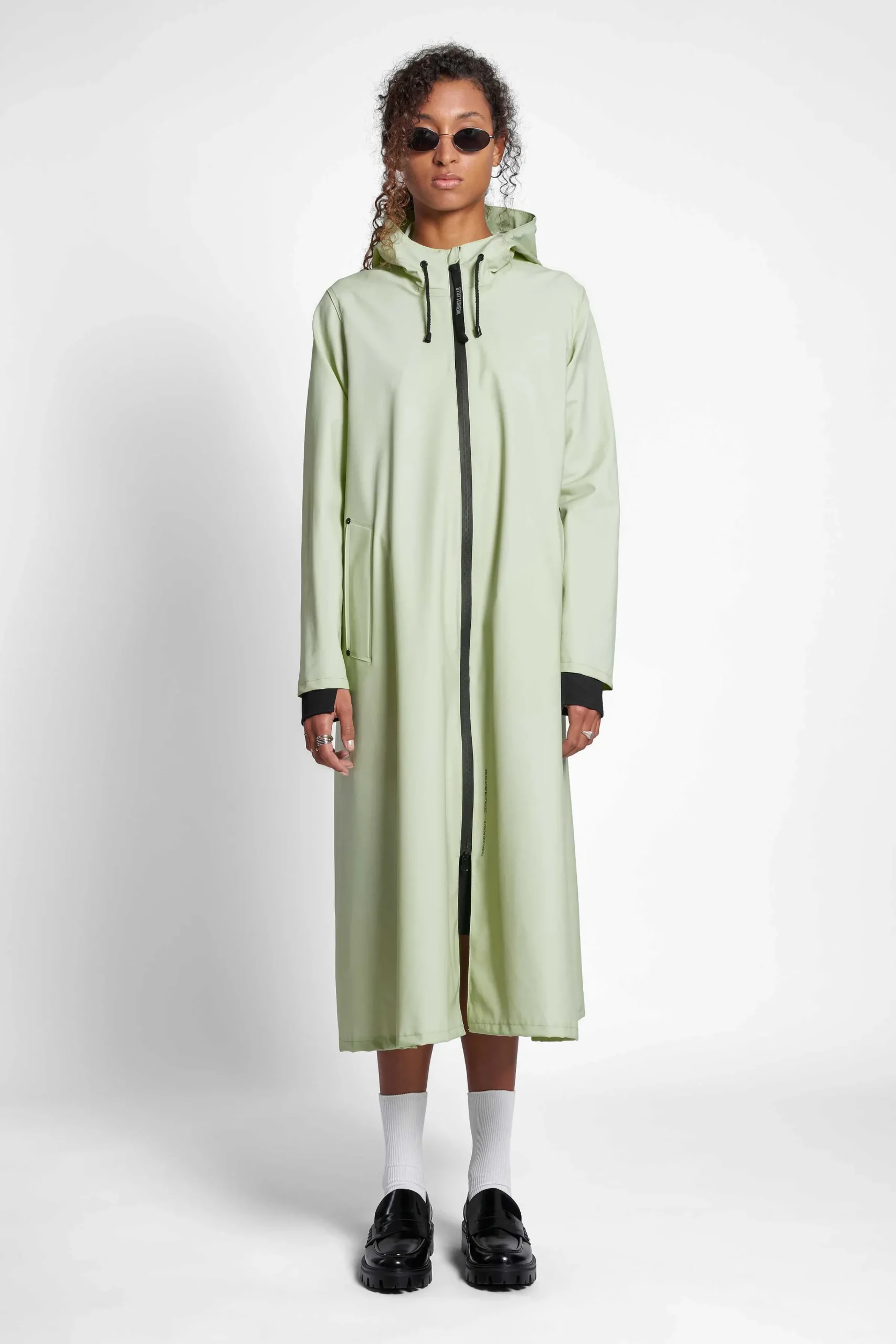 STUTTERHEIM Kvinners Salg<Mosebacke Long Zip Regnfrakk