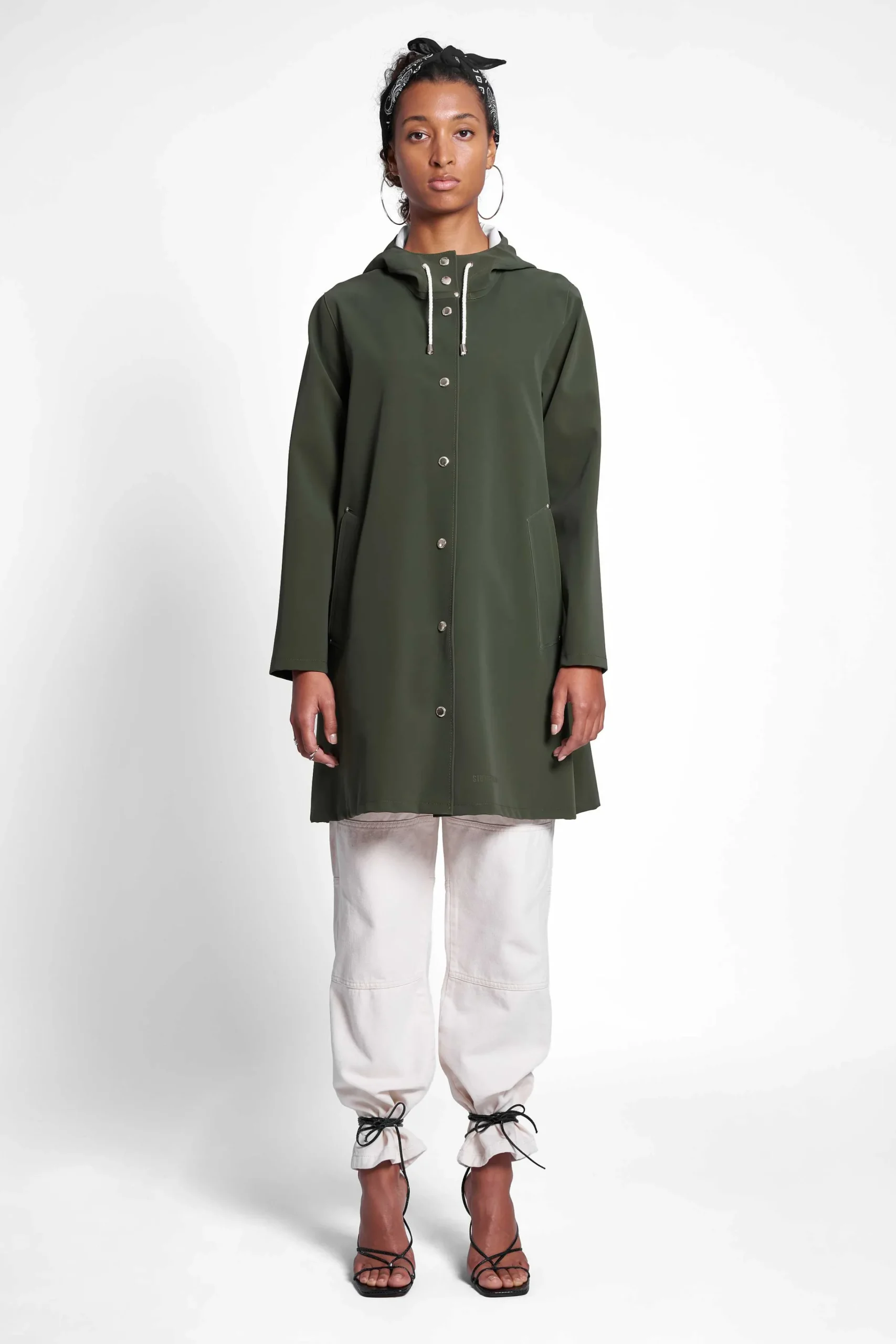 STUTTERHEIM Kvinners Salg<Mosebacke Matt Regnfrakk
