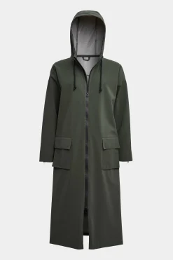 STUTTERHEIM Kvinners Salg<Sandviken Long Matte Zip Raincoat