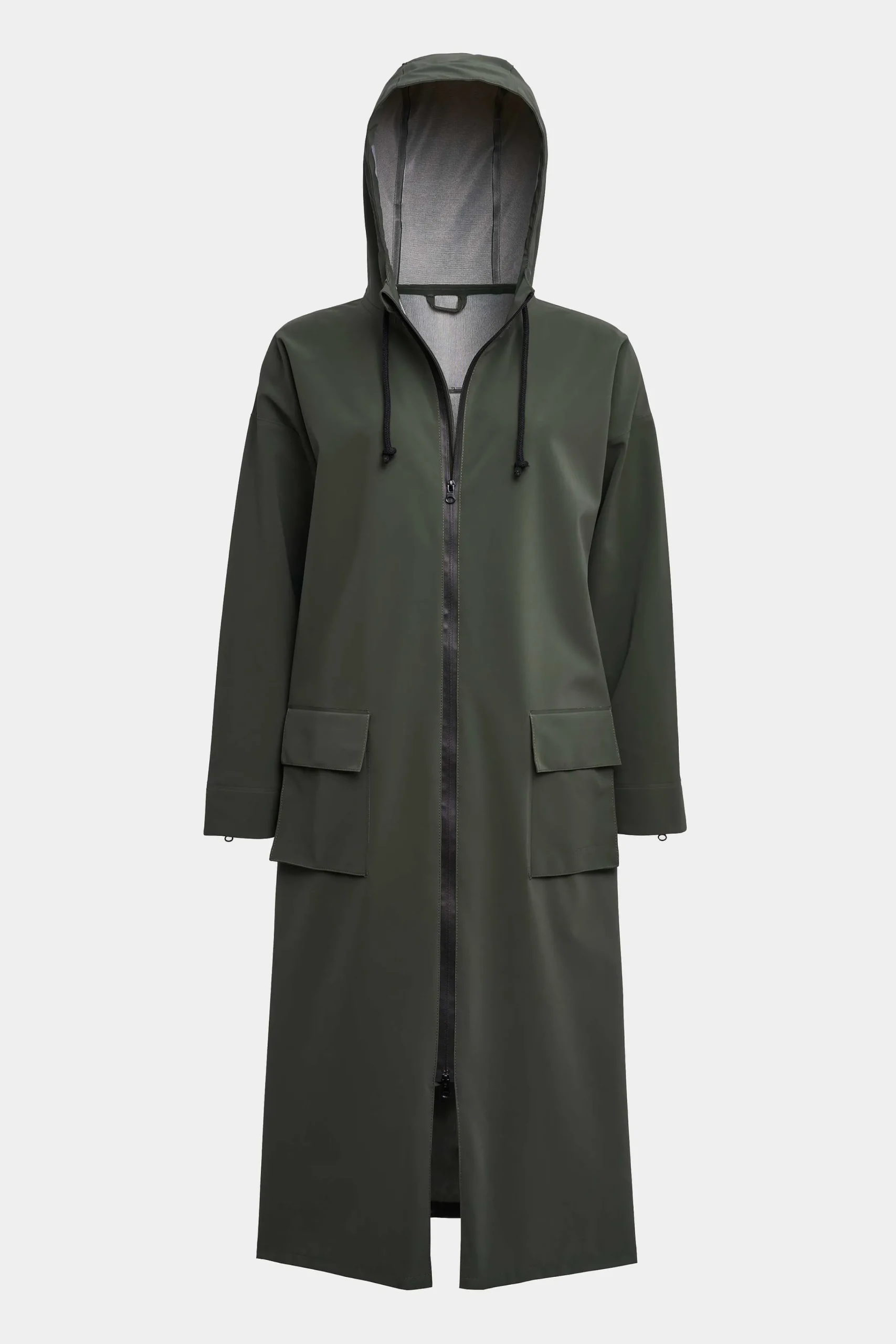 STUTTERHEIM Kvinners Salg<Sandviken Long Matte Zip Raincoat