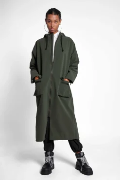 STUTTERHEIM Kvinners Salg<Sandviken Long Matte Zip Raincoat